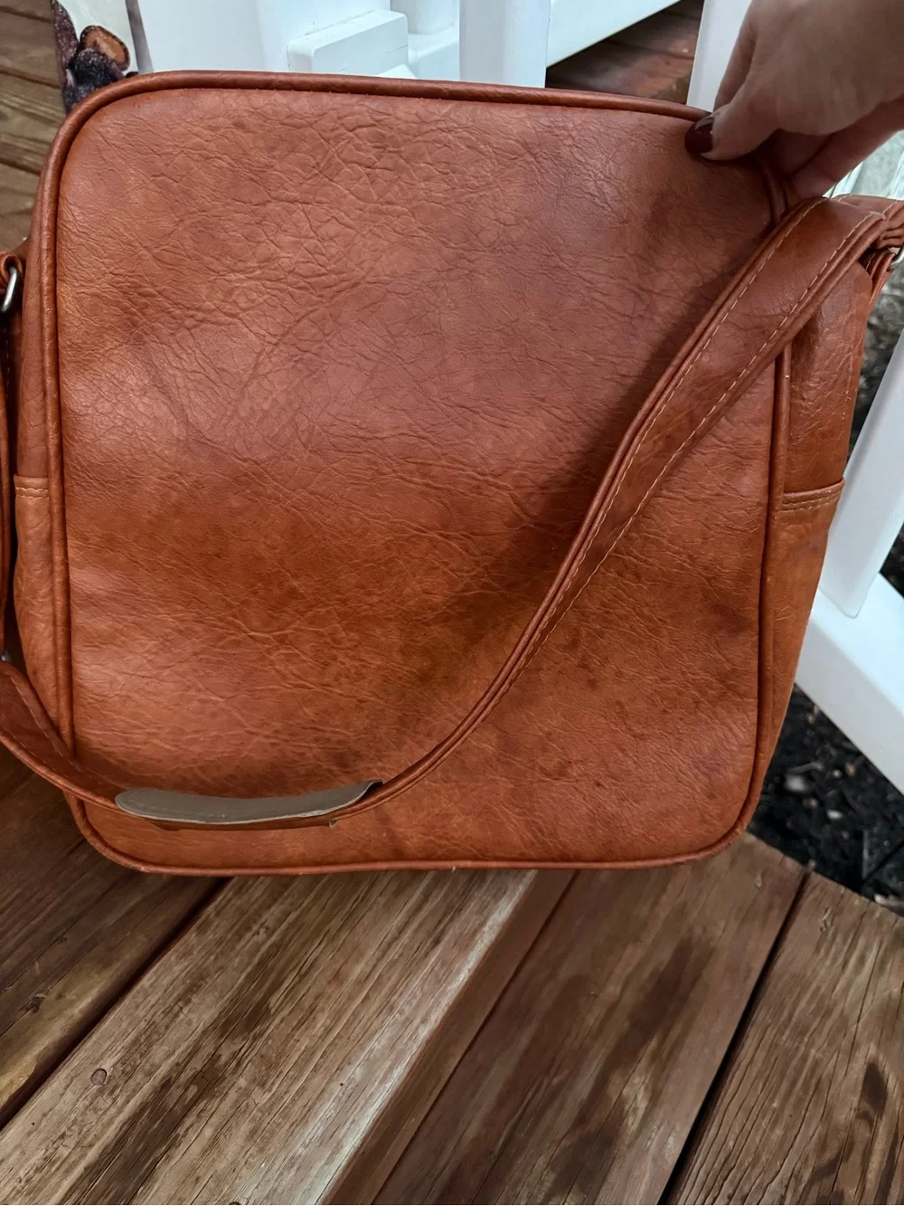 Samsonite Brown Leather Messenger Crossbody Bag
